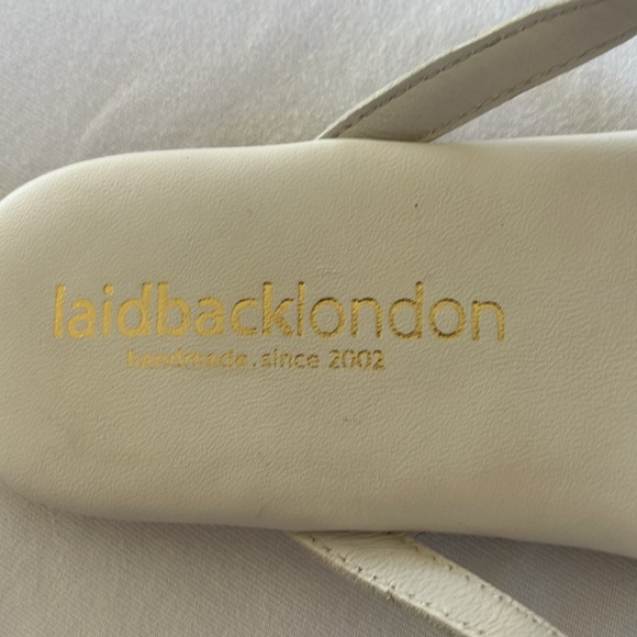 Free People New laidback London hand beaded white sandal Dance pool party Happy - Picture 9 of 10